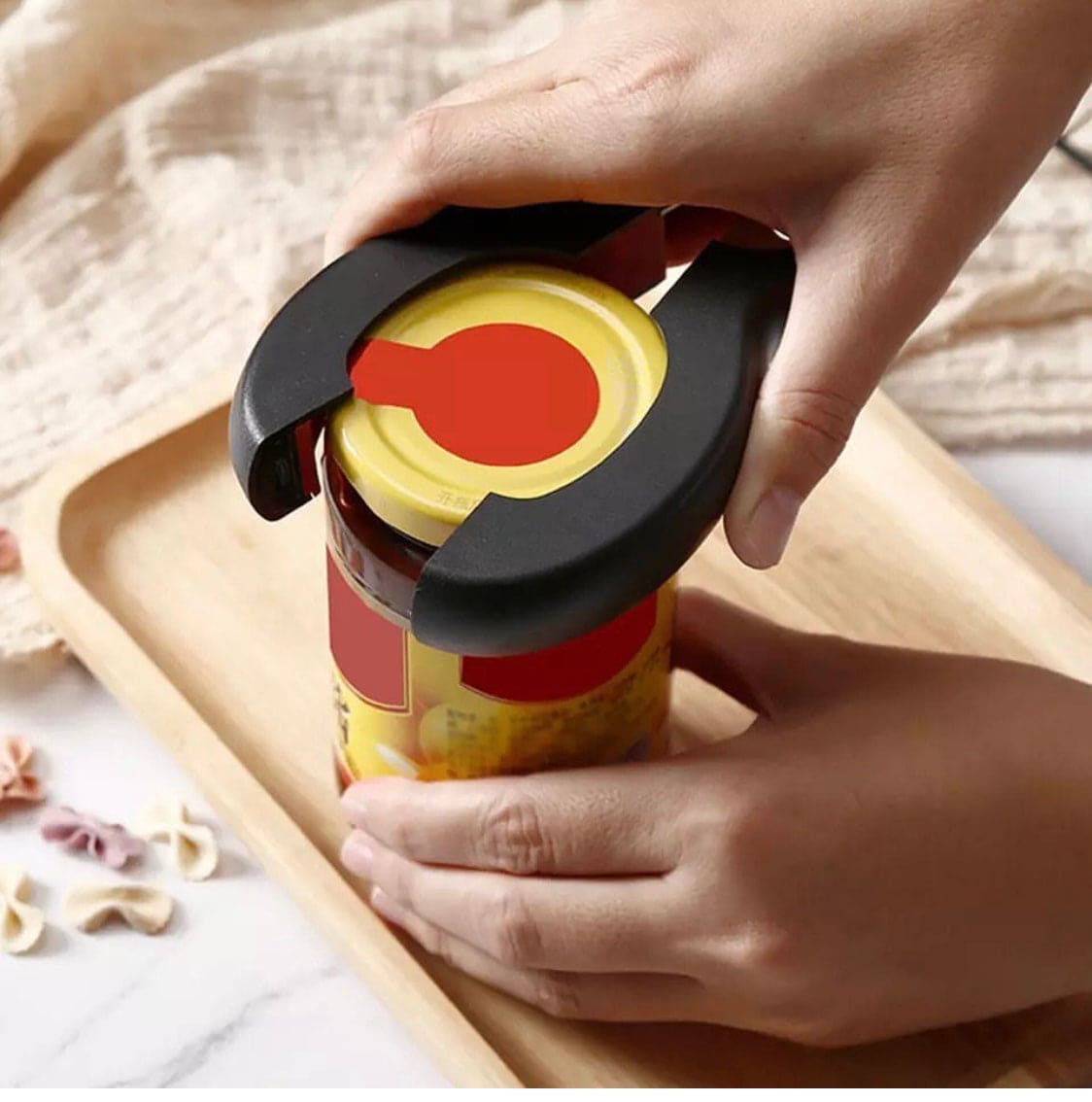 6 in 1 Multifunctional Stainless Steel Bottle Opener, Jar Opener Gripper Pad Easy To Use For Seniors With Arthritis, Beer Ring Corkscrew Kitchen Gadgets